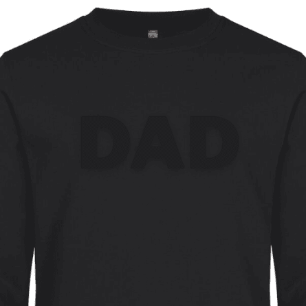 Personlig -sweatshirt med DAD-brodyr i pufftext