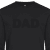 Personlig -sweatshirt med DAD-brodyr i pufftext