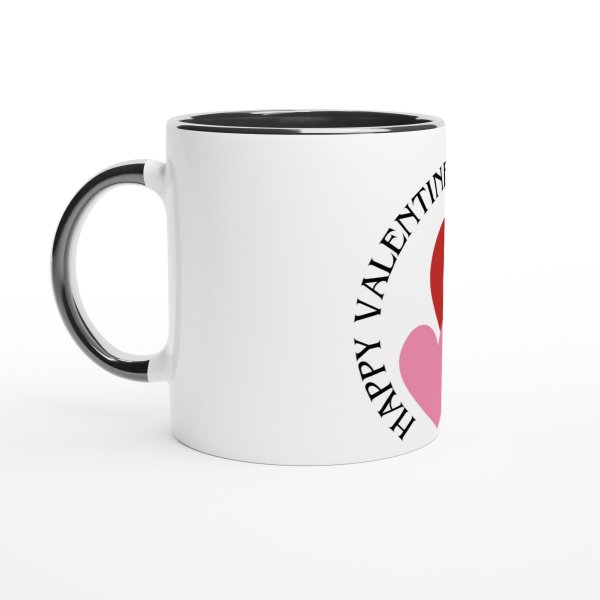 Zoom bild av White 11oz Ceramic Mug with Color Inside