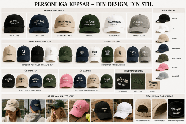 designa din egen keps med egen brodyr