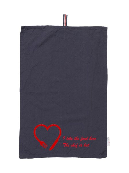 Zoom bild av chef is hot valentines day kökshandduk