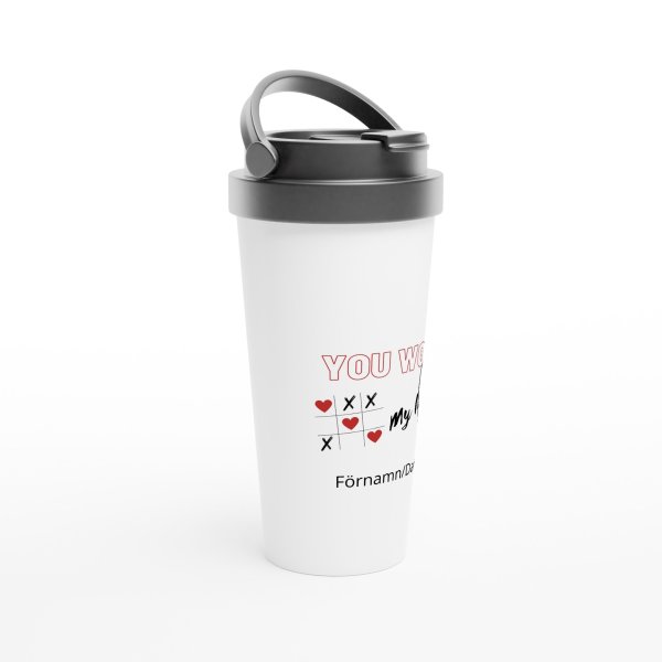Zoom bild av White 15oz Stainless Steel Travel Mug
