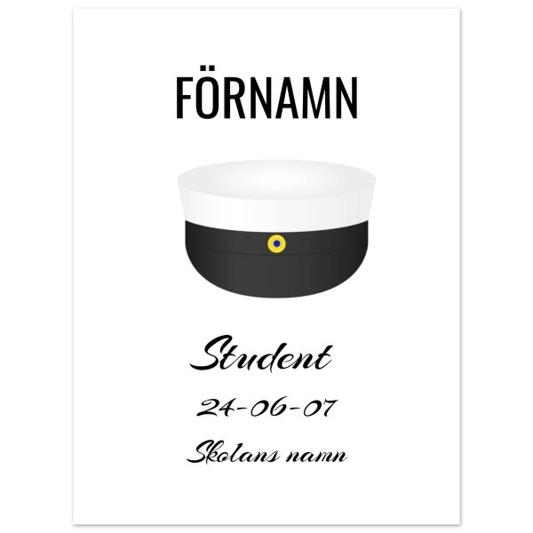 Zoom bild av Personlig poster till studenten