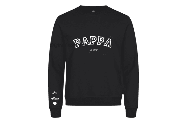 Zoom bild av Sweatshirt pappa - personlig present med Pappa-tryck och barnens namn