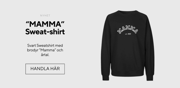 Personlig Mamma-sweatshirt med brodyr – barnens namn & Est. årtal