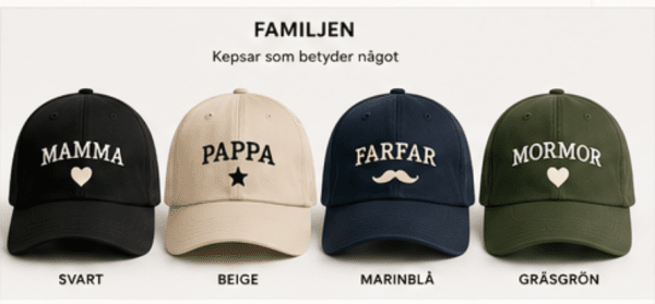Personlig keps med egen brodyr