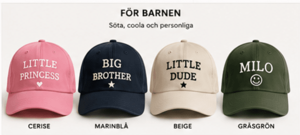 Personlig keps med egen brodyr