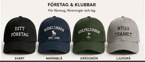 Personlig keps med egen brodyr