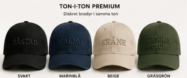 Personlig keps med egen brodyr