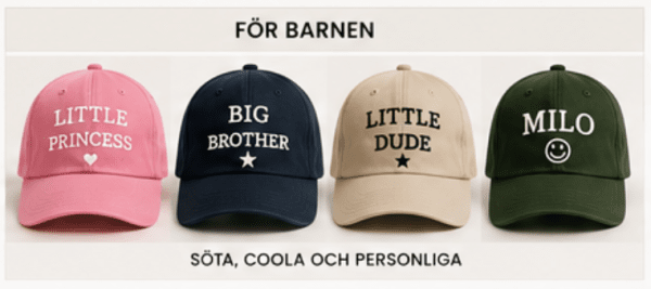Personlig keps med egen brodyr